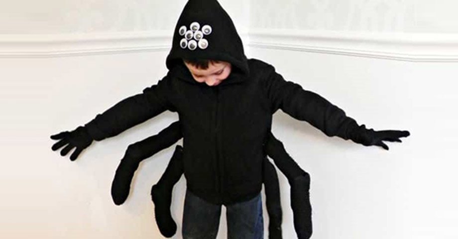 Disfraz casero de araña para niños